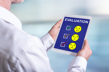 Evaluation concept on a tablet