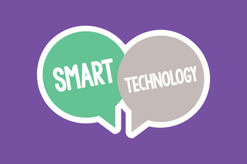 Text sign showing Smart Technology. Conceptual photo gadgets or device that has a built in computer or chip.