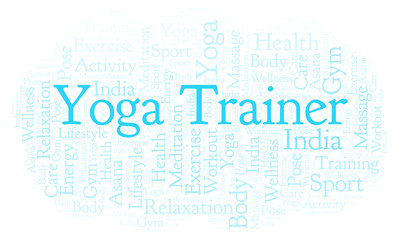 Obraz premium Yoga Trainer word cloud.