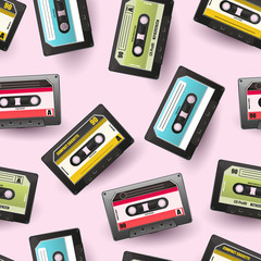 90s cassette seamles background