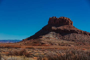 Red Rock Desert Landscape Of Utah In The Iconic American Southwest