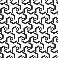Vector seamless pattern. Repeating geometric tiles of hexagons.