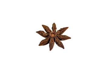 Star anise spice isolated on a white background