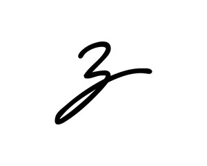 B Letter Logo Manual Elegant Minimalist Signature