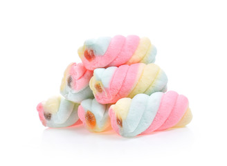  marshmallows candy on white background