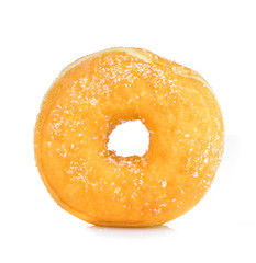 Sugar donut isolated on white