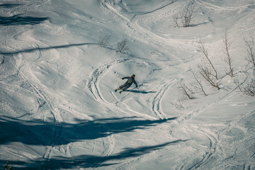 Downhill Skier On The Slopes