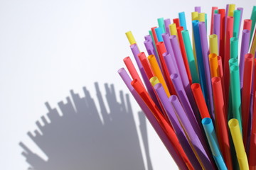 straw straws plastic drinking background colourful  full screen single use