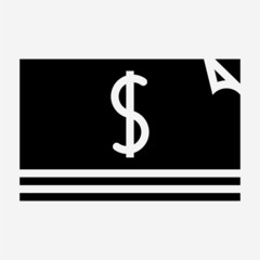 Glyph cash pixel perfect vector icon