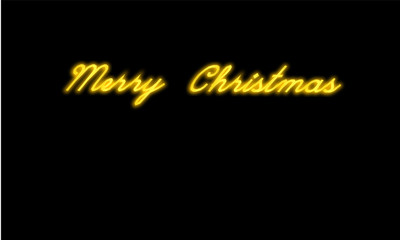 ゴールドに光る「Merry Christmas」の文字