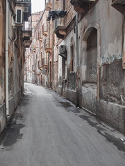 Fototapeta premium Strzał z ulicy w Katanii we Włoszech