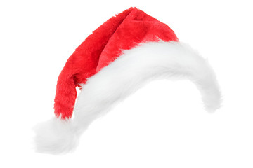 Red christmas hat template isolated