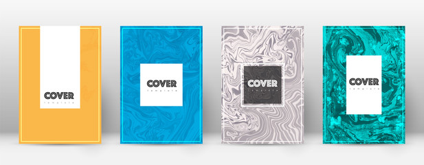 Abstract cover. Ideal design template. Suminagashi marble hipster poster. Ideal trendy abstract cove