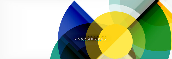 Fototapeta premium Abstract background bright circles geometric design