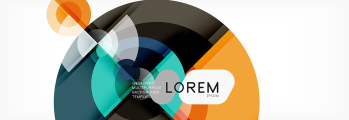 Fototapeta premium Vector fantastic circle modern geometric background template