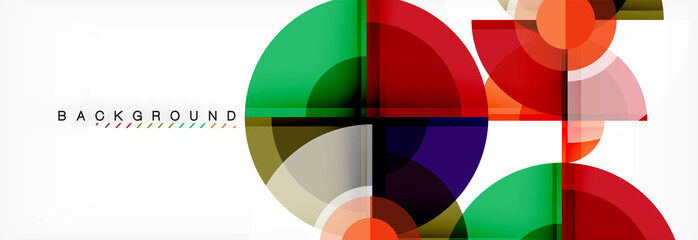 Obraz premium Abstract background bright circles geometric design