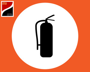 silhouette of fire extinguisher