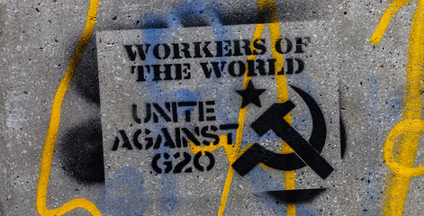 Protest against G20 Graffito Stencil