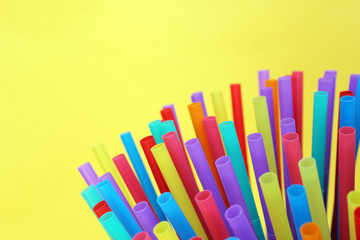 straw straws plastic drinking background colourful  full screen single use yellow copy space stock, photo, photograph, image, picture, 