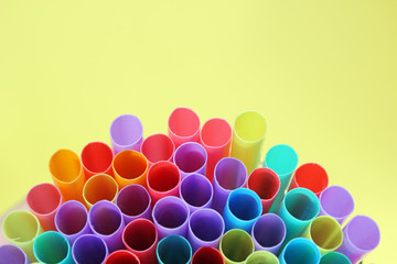 straw straws plastic drinking background colourful  full screen single use