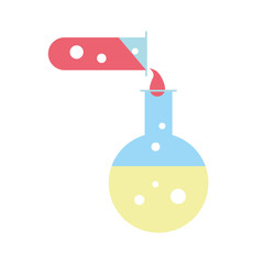 biology test tube pouring flask chemistry equipment