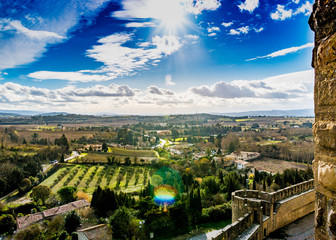 View from the wall surrounding Carcassonne, France