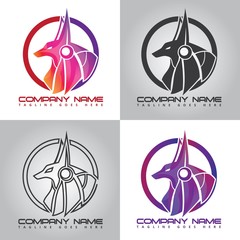Colorful Anubis company logo design, easy to modify color with multi layer EPS.