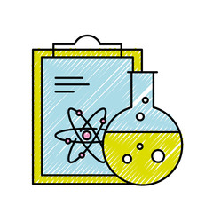 chemistry laboratory science clipboard atom test tube