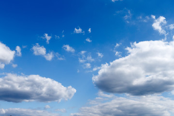 clouds on the blue sky