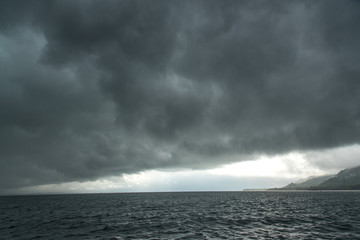 storm over sea