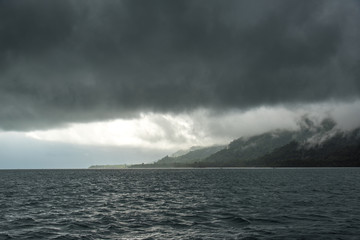 storm over the sea