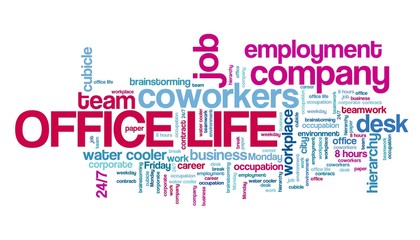 Office life word cloud