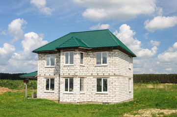 Construction of new suburban house