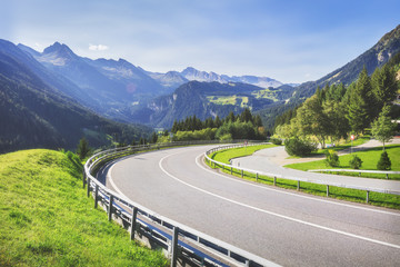 Traveling to beautiful Alps in summer
