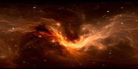 Virtual reality environment 360 HDRI map. Space equirectangular projection, spherical panorama. Space nebula with stars © Peter Jurik