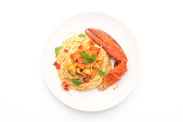 Pasta all'astice or Lobster spaghetti - Italian food
