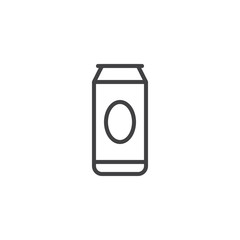 Beer can outline icon. linear style sign for mobile concept and web design. Canned Drink line vector icon. Symbol, logo illustration. Pixel perfect vector graphics