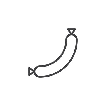 recommend clip art: Sausage outline icon. linear style sign for mobile concept and web design. Beer snack line vector icon. Symbol, logo illustration. Pixel perfect vector graphics