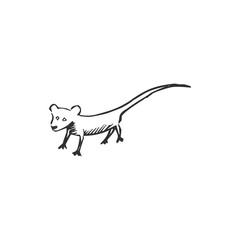  laboratory rat isolated on white background, vector illustration