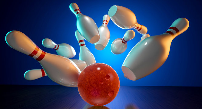 3d image of bowling action