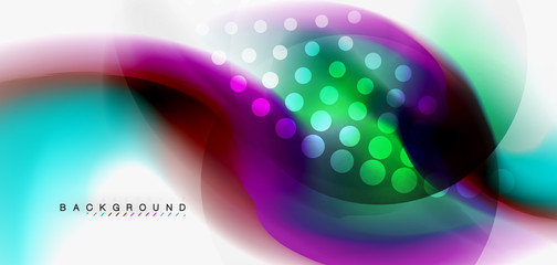 Color flowing wave, trendy liquid design template