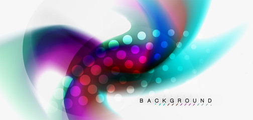 Color flowing wave, trendy liquid design template