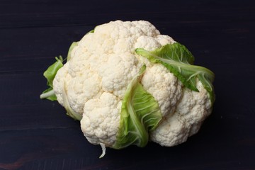Cauliflower on a dark background
