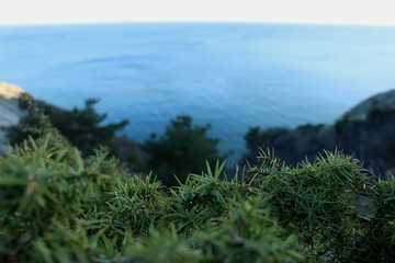 landscape with sea and blue sky