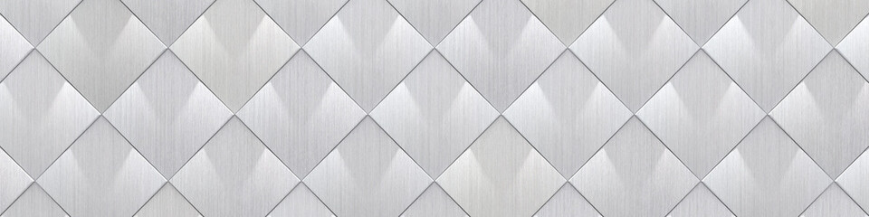 Obraz premium Wide Brushed Metal Tiled Background (Site head) (3d illustration)