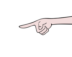 hand pointing draw