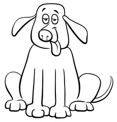 funny dog pet cartoon character color book