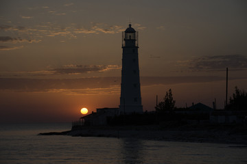 The Tarkhankut lighthouse. Cape Tarkhankut