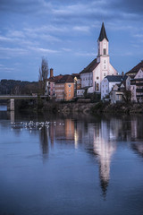 Fototapeta na wymiar Eno River at Passau, Germany