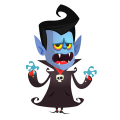 Cartoon vampire. Vector illustration with simple gradients. 